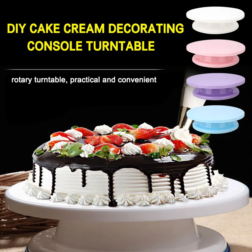 DIY поворотная пластина платформа поворотный стол торт вращающаяся подставка аксессуары для украшения помадки инструменты для моделирования Sugarcraft пластик
