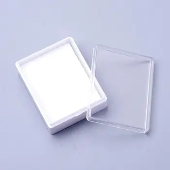 

30Pcs Plastic Jewelry Boxes with Sponge Rectangle Clear Beads Earring Display Organizer Box Jewelry Accessories 4.8x3.8x1.65cm