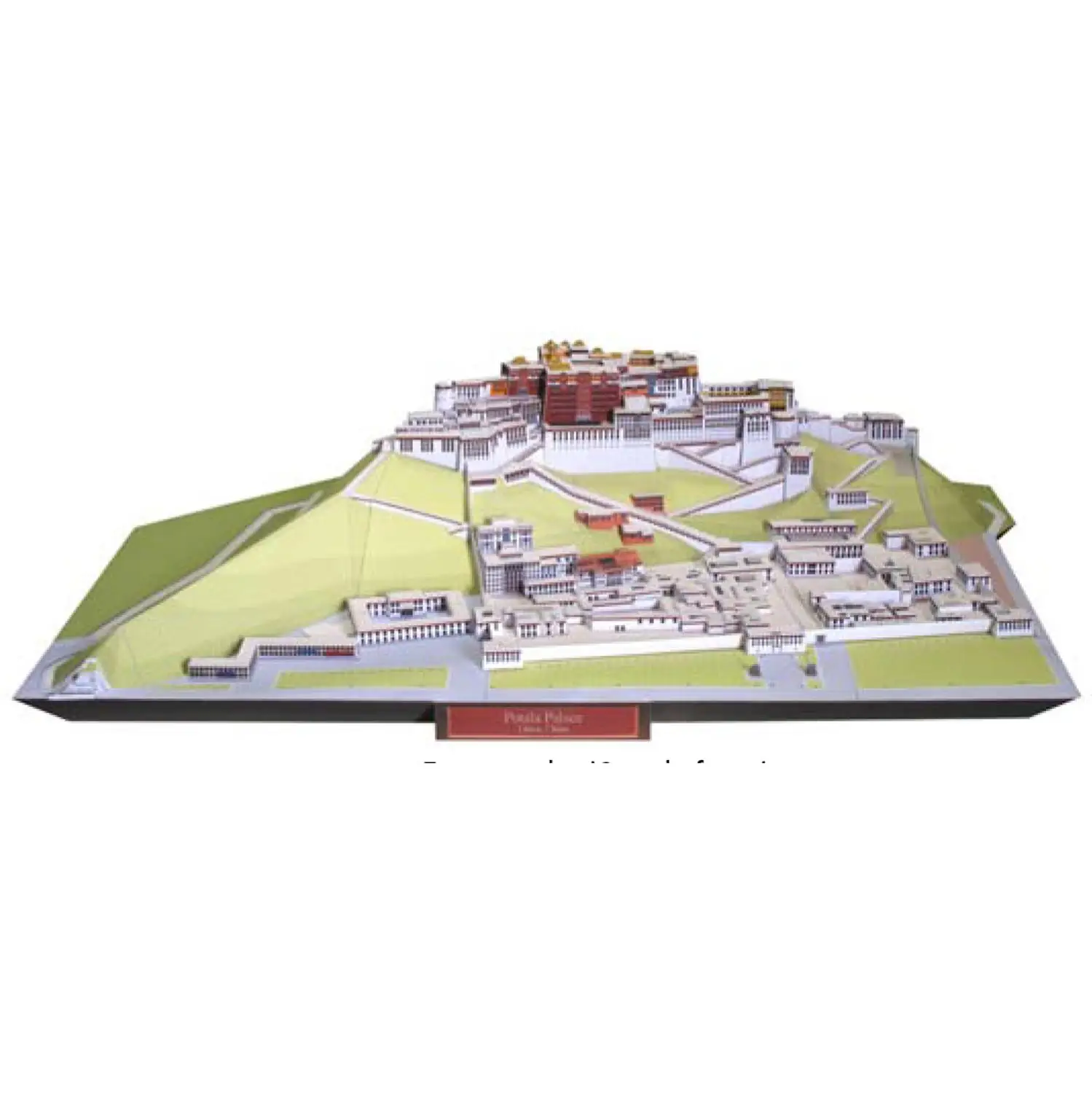 Китай Тибетский дворец Potala 3D бумажная модель всемирно известная архитектурная