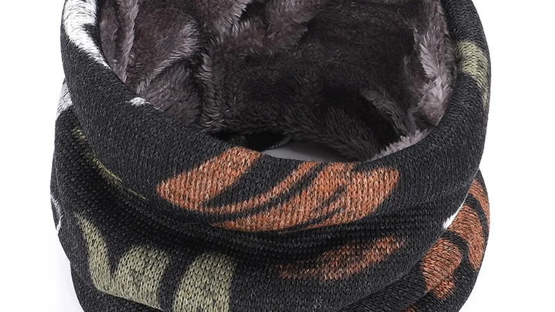 2019 New Fashion Winter Ring Scarf Women Men Thick Lining Plus Velvet Knit Scarves Neck Warmer Slouchy Soft Comfortable Cotton wool scarf mens