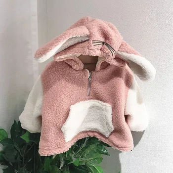 

The New Instagram Korean Version Of Children's Wear And Girls' Cartoon Rabbit Lamb Set For Winter 2020