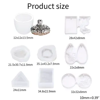 

Crystal Epoxy Island Resin Mold Ocean Wave Pendant Casting Silicone Mould DIY Crafts Necklace Making Tools