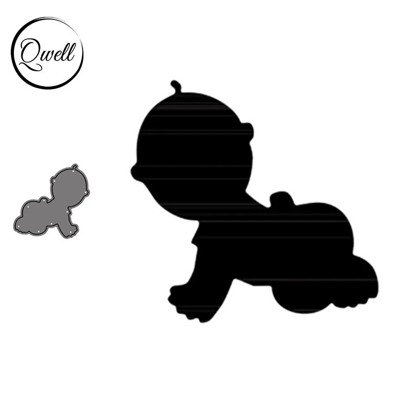 

Qwell Adorable Toddler Cutting Dies for DIY Paper Cards Craft Scrapbooking Making Template Embossing Dies 2021 New