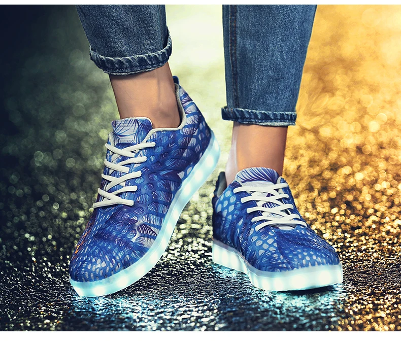 BALENC/светящаяся обувь с подсветкой и зарядкой от USB для пар; Мужская и Женская рождественская обувь; Стрейчевые кроссовки для бега; Masculino Adulto; унисекс; Радужная обувь