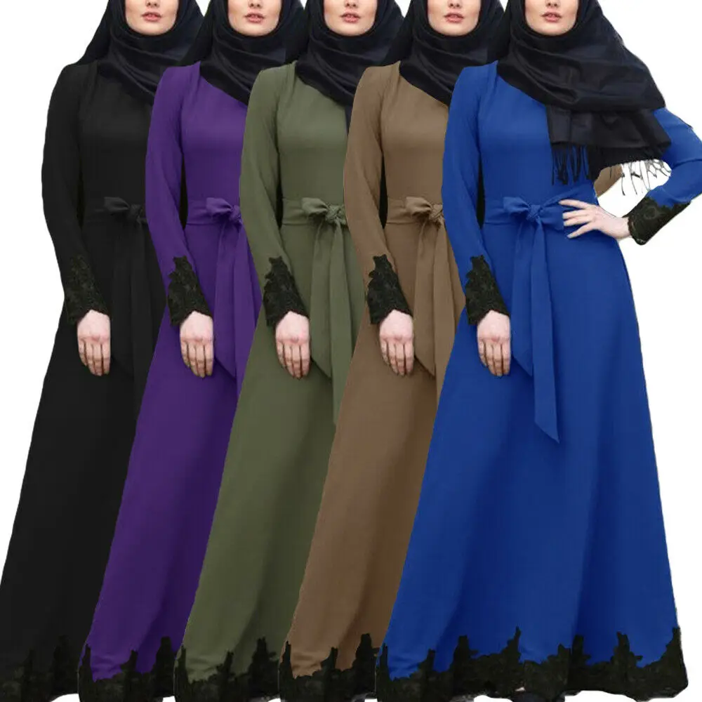 

Dromiya Muslimah Robe Long Dress Musulmane Fahion Turkish Dubai Muslim kaftan Robe full length Worship Service abaya
