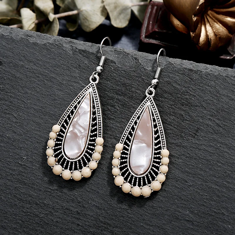 

Vintage Drop Earrings Women Fashion Crystal CZ Pendientes Gold Silver Hanging Wedding Bridal Tribal Earings Accessories