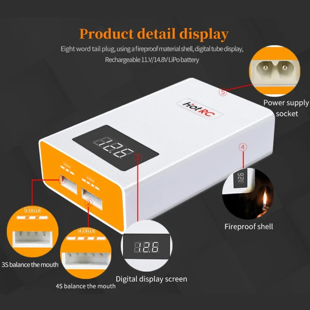 Hotrc A400 Digital 3S 4S 3000mah RC Lipo батарея баланс зарядное устройство с светодиодный экран Быстрая зарядка СОП зарядное устройство для RC Quadcopter