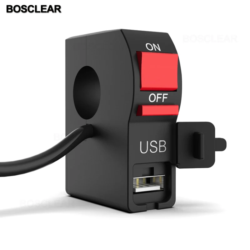 7/" 22 мм мотоциклетные переключатели мотоциклетная фара противотуманная лампа с кнопкой разъем Пуск Руль управления переключатель 2.1A USB зарядка