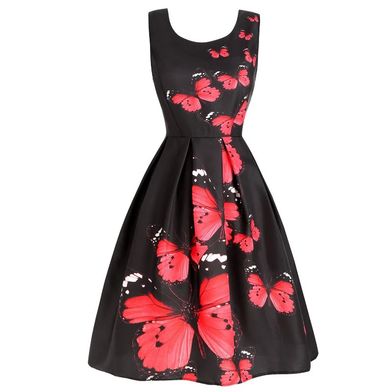black butterfly vintage dresses
