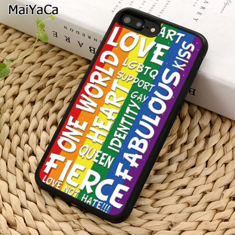 MaiYaCa LGBTQ gay rainbow flag Phone Case For iPhone X XR XS 11 12 13 Pro MAX 5 6 6S 7 8 Plus Samsung Galaxy S7edge S8 S9 S10 | Мобильные