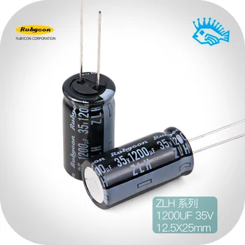 

5PCS Free shipping Rubycon ZLH 1200UF 35V electrolytic capacitor high frequency can be replaced by 1000UF