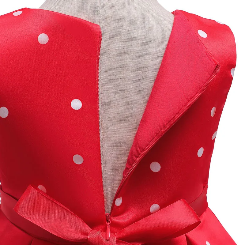 Girls Dress Kids Clothes Girls Dress Wedding Evening Party Elegant Princess Dress Casual Kids Clothes Bow Dots Children's Vestidos New Year Dresses