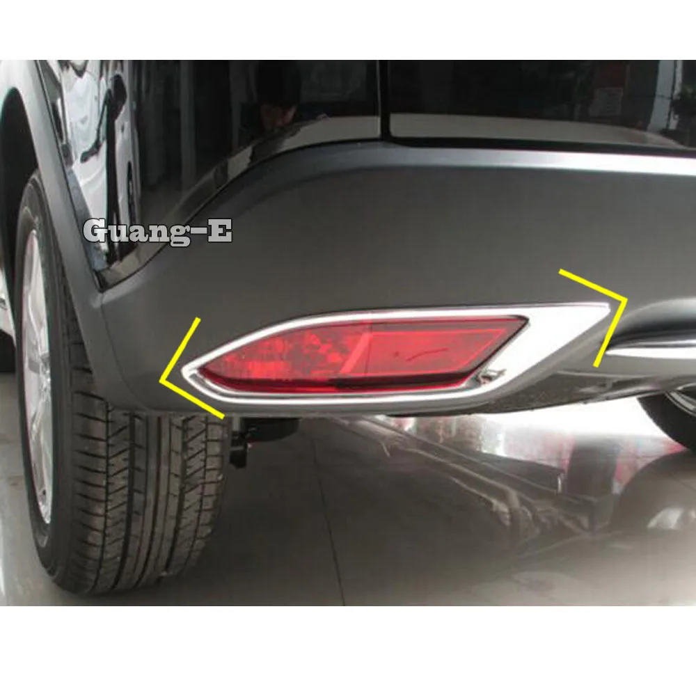 

For Honda HRV HR-V Vezel 2019 2020 Car detector ABS Chrome cover trim back tail rear fog light lamp frame parts 2pcs