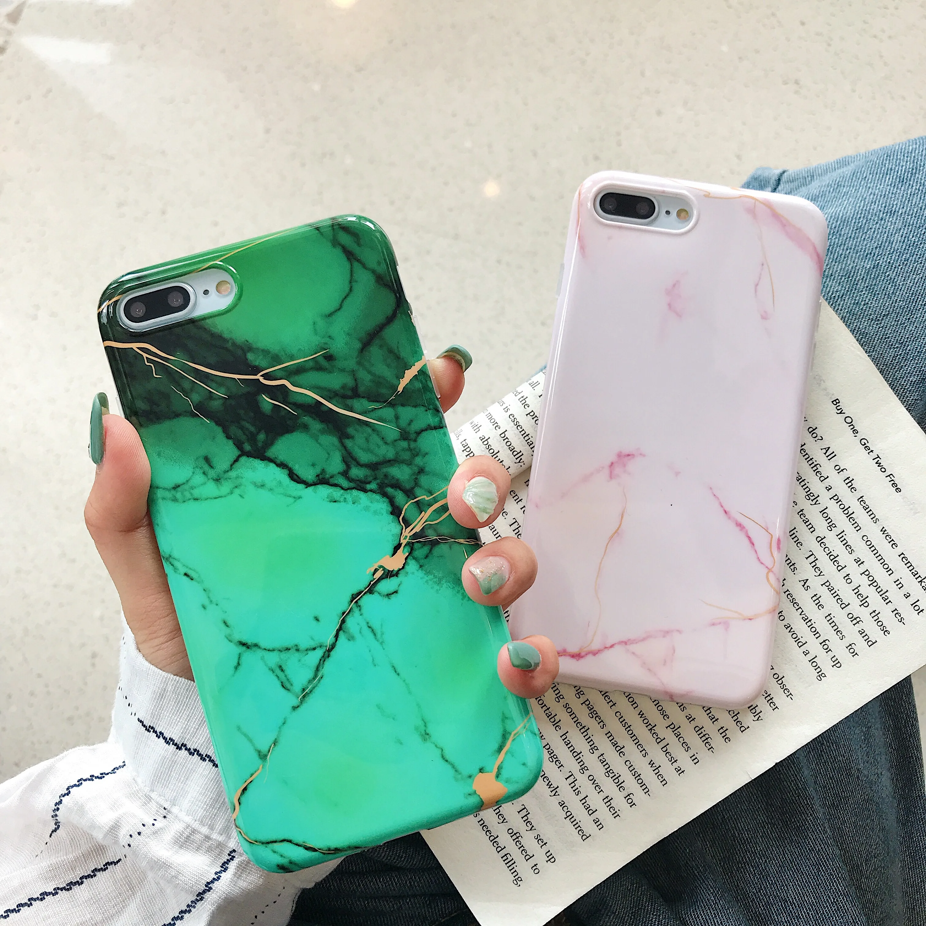 Чехол для телефона iPhone 11 Pro Max 7 Plus XR XS блестящий мягкий чехол с золотым покрытием и