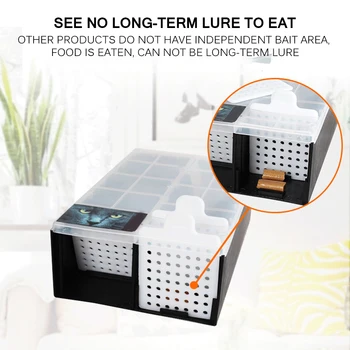 

Automatic Mousetrap Household Efficient Mousetrap Catch Mice Rodent Control Rat Trap Cage Continuous Rodent Catcher Box Arrest