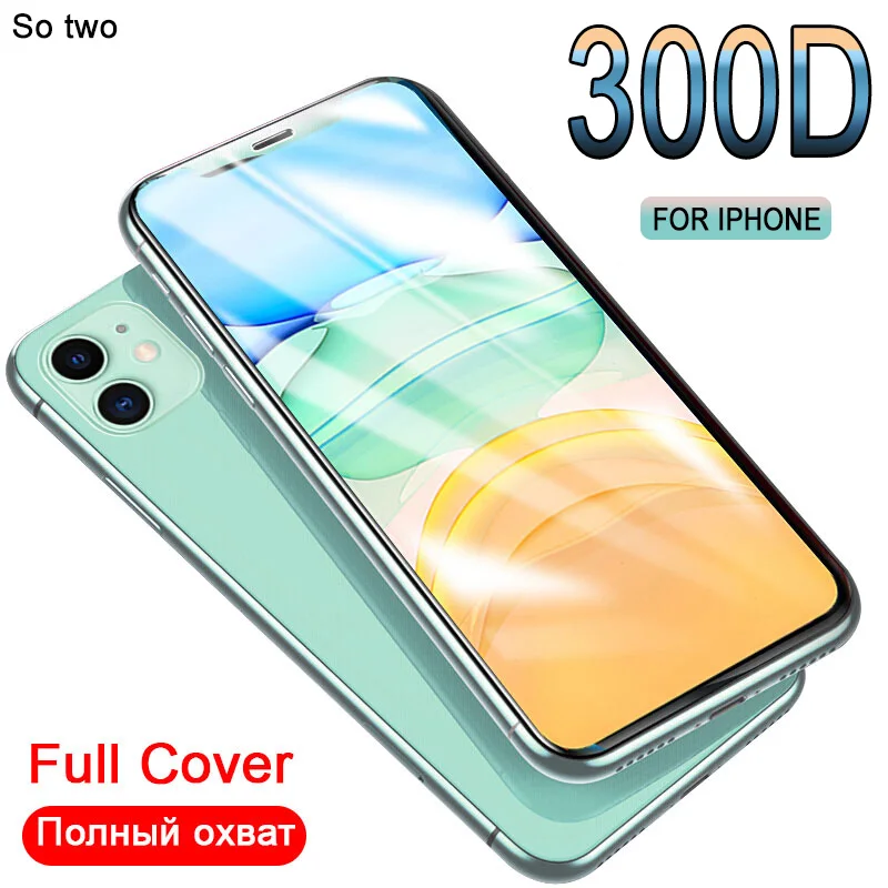 300D полное покрытие закаленное стекло для iphone 11 Pro X XR XS MAX Защита экрана для iphone 11 Pro MAX защитное стекло на iphone X