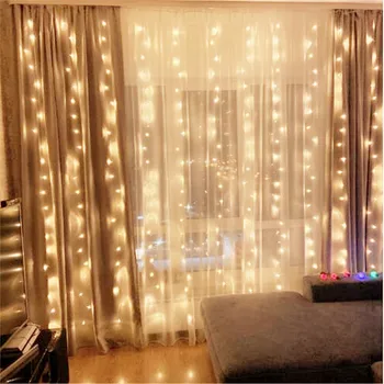 

4x2.5M 360LED 8 Modes Window Curtain String Light Fairy icicle Lights Wedding Party Home Garden Bedroom Indoor Wall Decoration