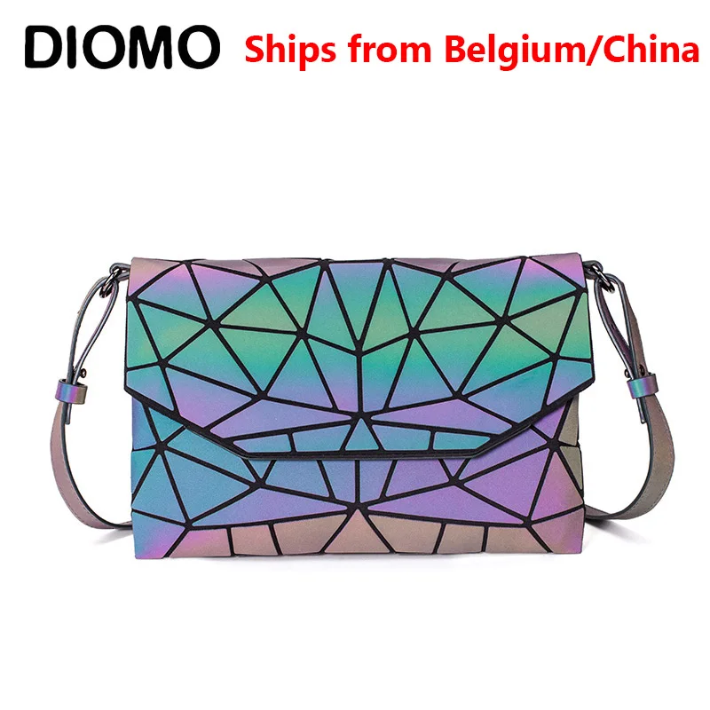 Messenger-Bag Crossbody-Bags Small Purse Geometric Reflective Shoulder DIOMO Luminous