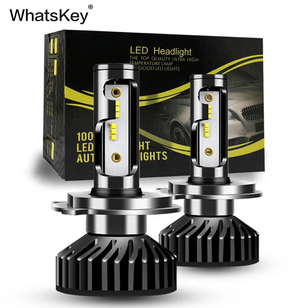 WhatsKey 9005 HB3 H4 LED H8 H9 автомобильная лампа H6 H3 Автомобильная противотуманная H11