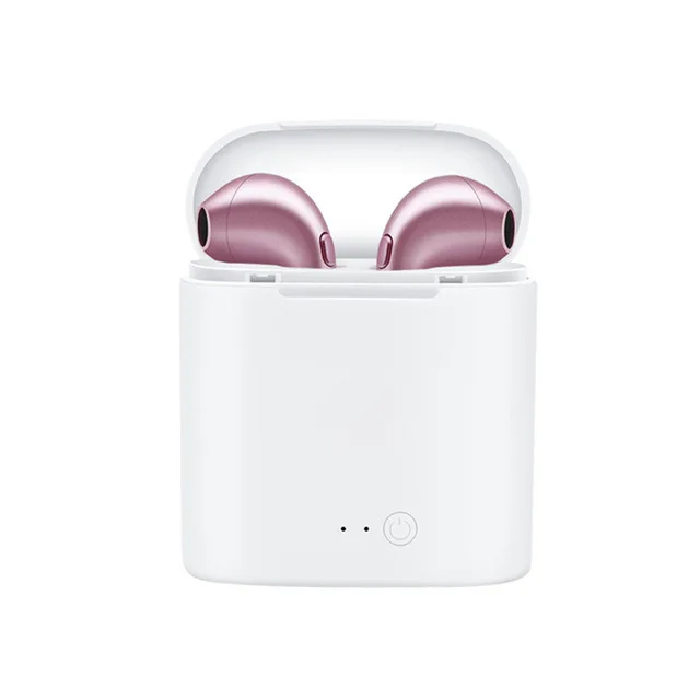 I7 TWS беспроводные наушники Bluetooth 5,0 спортивные стереонаушники вкладыши гарнитура с зарядным устройством микрофон для samsung huawei Xiaomi - Цвет: With box pin