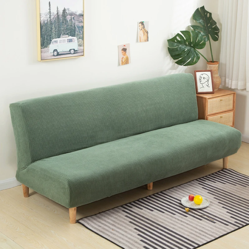 Sofa Cover MKZOOM Jacquard thick Sofa Bed Cover Elastic Armless Sofa Cover Stretch Bed Covers Funda Elastic Para Cama