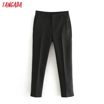 

Tangada fashion women classic suit pants trousers pockets buttons office lady pants pantalon 6A154