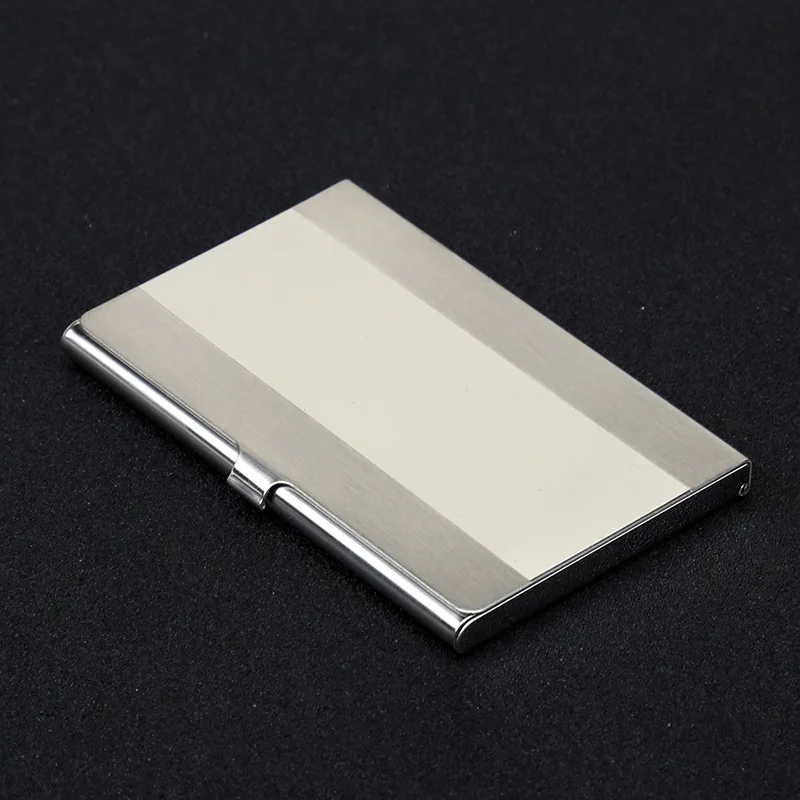 

Factory Direct Selling All Stainless Steel Cross Shelf Metal Cardcase Wrestling Is Not Bad Creative Card Case Business Card Hold