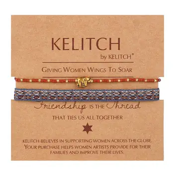 

KELITCH New 2PCS Female Friendship Bracelets Fashion Jewelry Boho Beaded Bracelet Jewelry Accessories (07F)