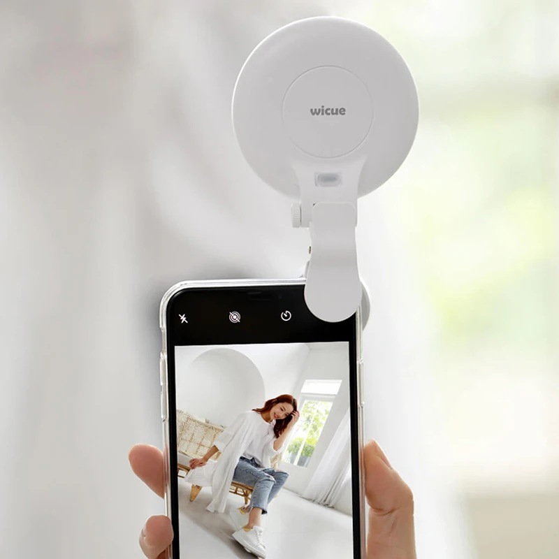 New-Beauty Lens Shot 120° Super Wide Angle Ring Highlight LED Selfie Lens Multi-Section Dimming with Micro-Data Cable