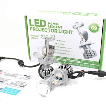 

G9 H4 dipped beam/high beam headlights led lens projector for auto/moto 12V 72W 8000LM 5500K LED light bulbs/lamps for cars