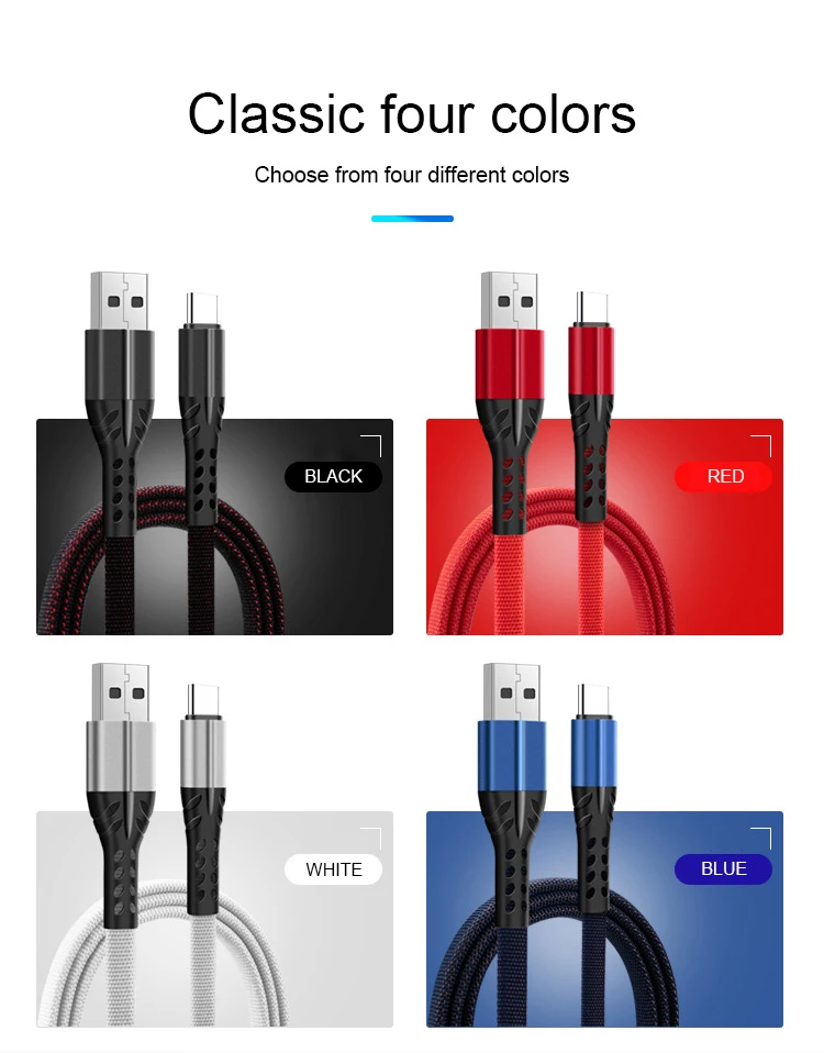 Usb type-C кабель для быстрой зарядки USB C Micro USB шнур для samsung huawei Xiaomi Microusb USB-C зарядный провод type-C зарядный кабель