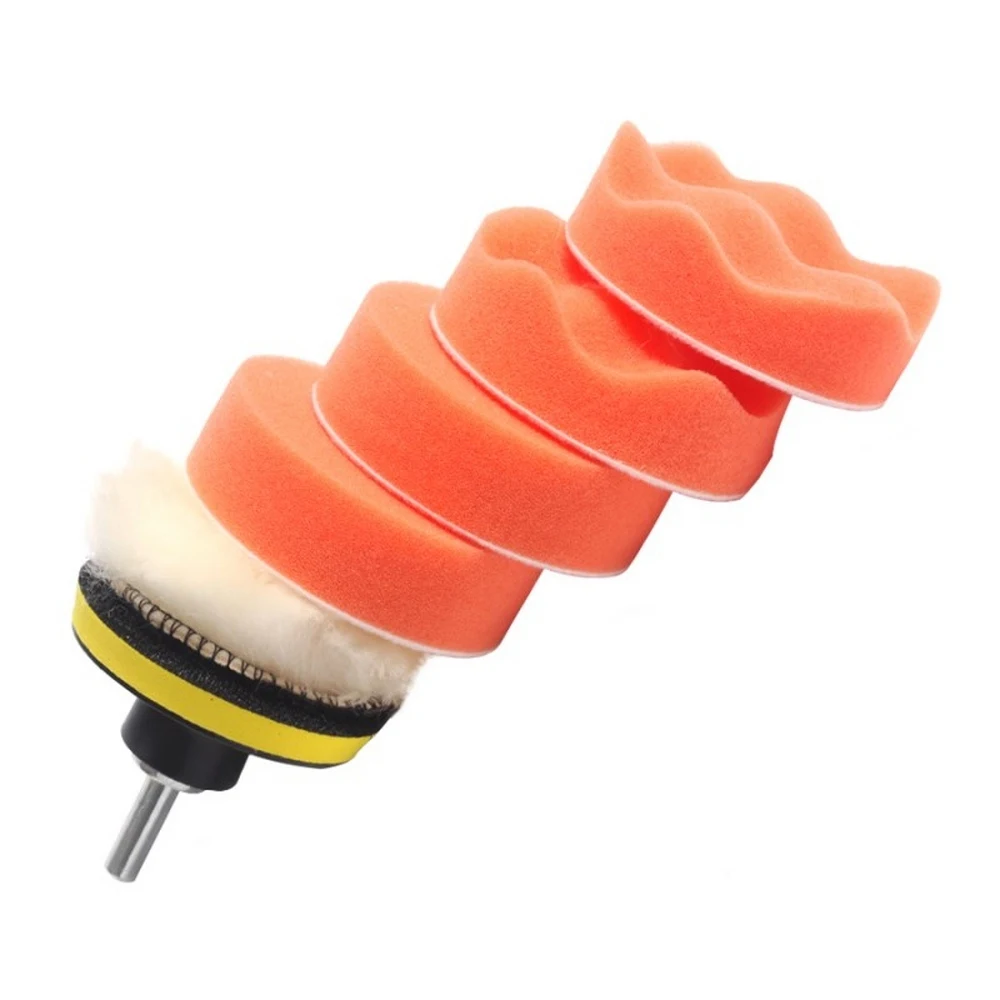 

7Pcs 3/4/5/6/7 inch Car Polishing Pads Sponge Buffing Polishing Pad Kit for Car Polisher Drill Adapter Buffing Car Accessories
