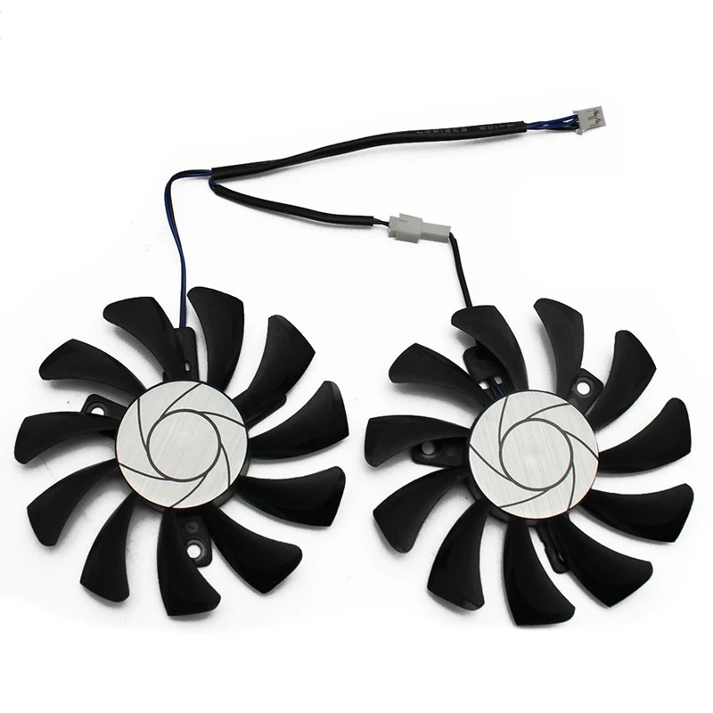 HA8010H12F-Z 75 мм 2Pin GTX1050Ti GPU Cooler DUAL Fan для MSI Geforce GTX 1050Ti GTX-1050-Ti-4GT-OC |