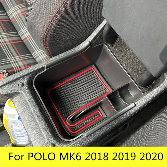 LFOTPP Car Armrest Storage Box für VW Polo MK6 AW1 GTI 2018-2023