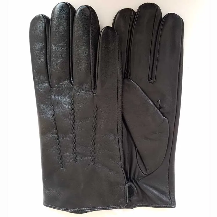 Кожаные перчатки из козьей кожи, зимние Утепленные перчатки с мехом, теплые перчатки из козьей кожи для вождения