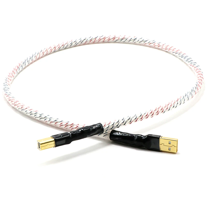 Hifi Odin Valhalla посеребренный + защитный USB кабель от A до B для передачи данных и аудио|Кабели VGA| |