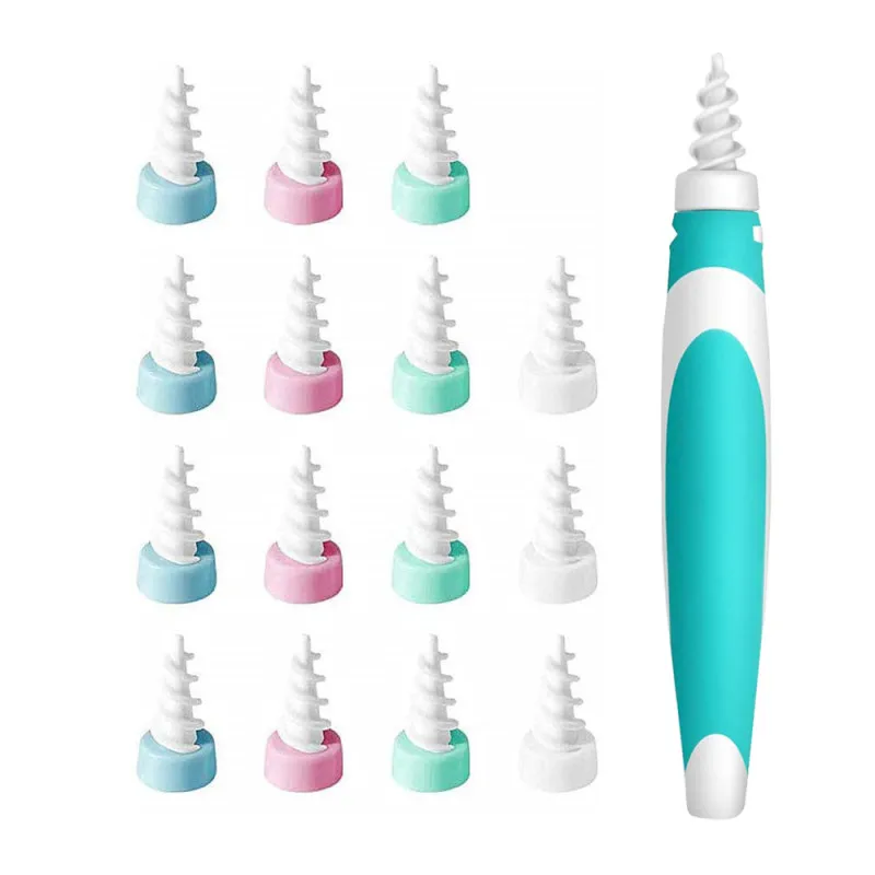 

16 PCS Earwax Remover Smart Ear Cleaner Spiral Earwax Remover Swab Kit Safe and Flexible Remover Ear-pick Clean Tools Ear Care
