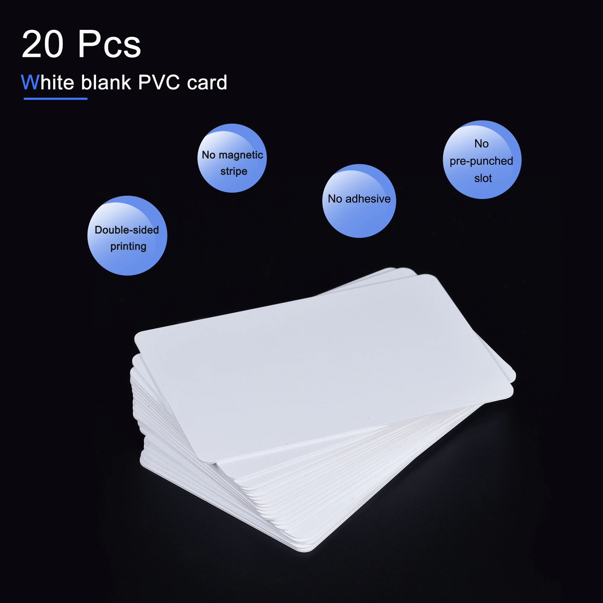 Signature panel pvc blank cards white 