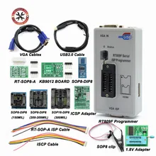 No exterior venda quente rt809f isp lcd programador + 11 adaptadores de alta velocidade interno mcu universal programador