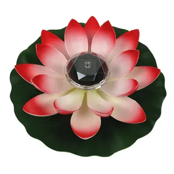 

Solar Powered LED Lotus Flower Light Floating Fountain Pond Garden Pool Lamp festival decorating lamp