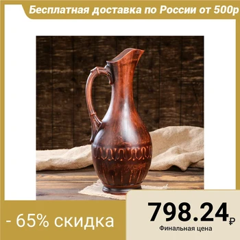 

Large jug "Wine", 4 l, red clay, smooth (without lid)