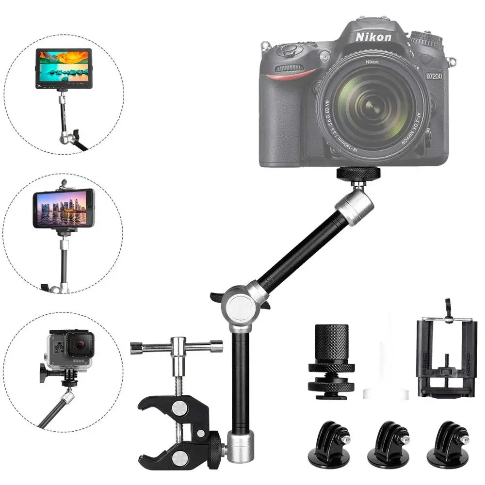 11" Adjustable Robust Articulating Friction Magic Arm , Dslr