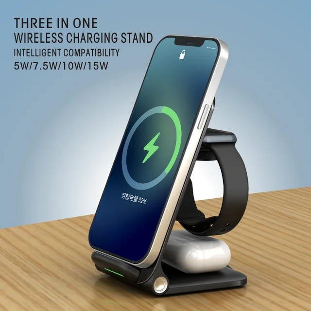 15w Fast Qi Wireless Charger pour Samsung Galaxy S23 S21 S22 Ultra