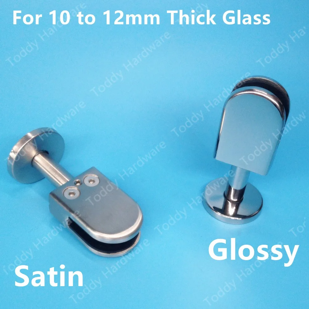 For10-12mm Держатель для поддержки стекла, хромированный/Матированный Блестящий стеклянный зажим, круглый стеклянный зажим из нержавеющей стали