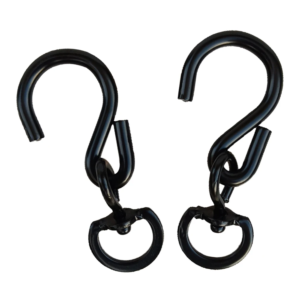 Pack of 2 Non-Rusting Smooth Swivel Hooks for Hanging Flowers Basket, Plants, Windsock, Wind Chimes, Spinners, Bird Feeder