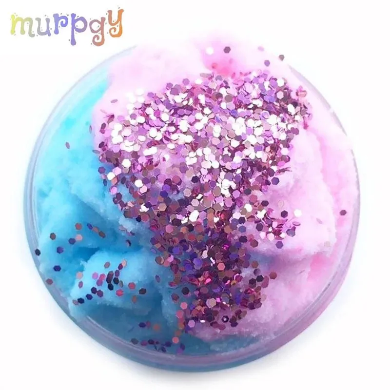 

60ml Cloud Slime Fluffy Supplies Polymer Clay Set Charms For Slime Glitter Magic Colored Sand Playdough Plasticine Toy For Child