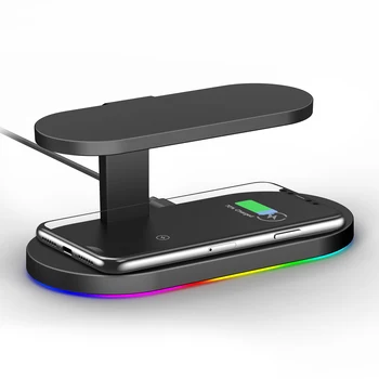 

5 In 1 Fast Wireless Charging Dock Station With UV Germicidal Lamp For Mobile Smart Watch Bluetooth Headset KQS8