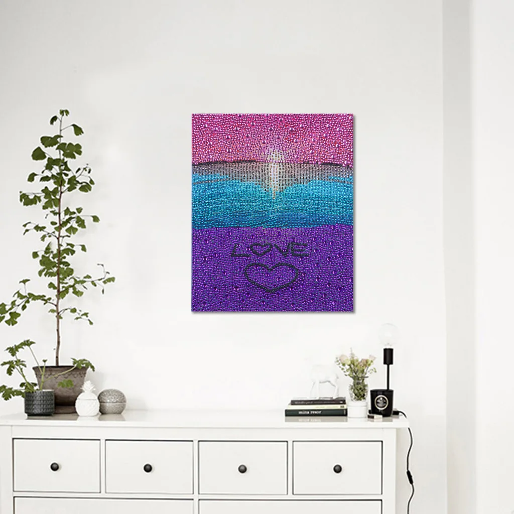 Алмазная 5D картина особой формы сделай сам Пляжная вышивка крестиком с надписью