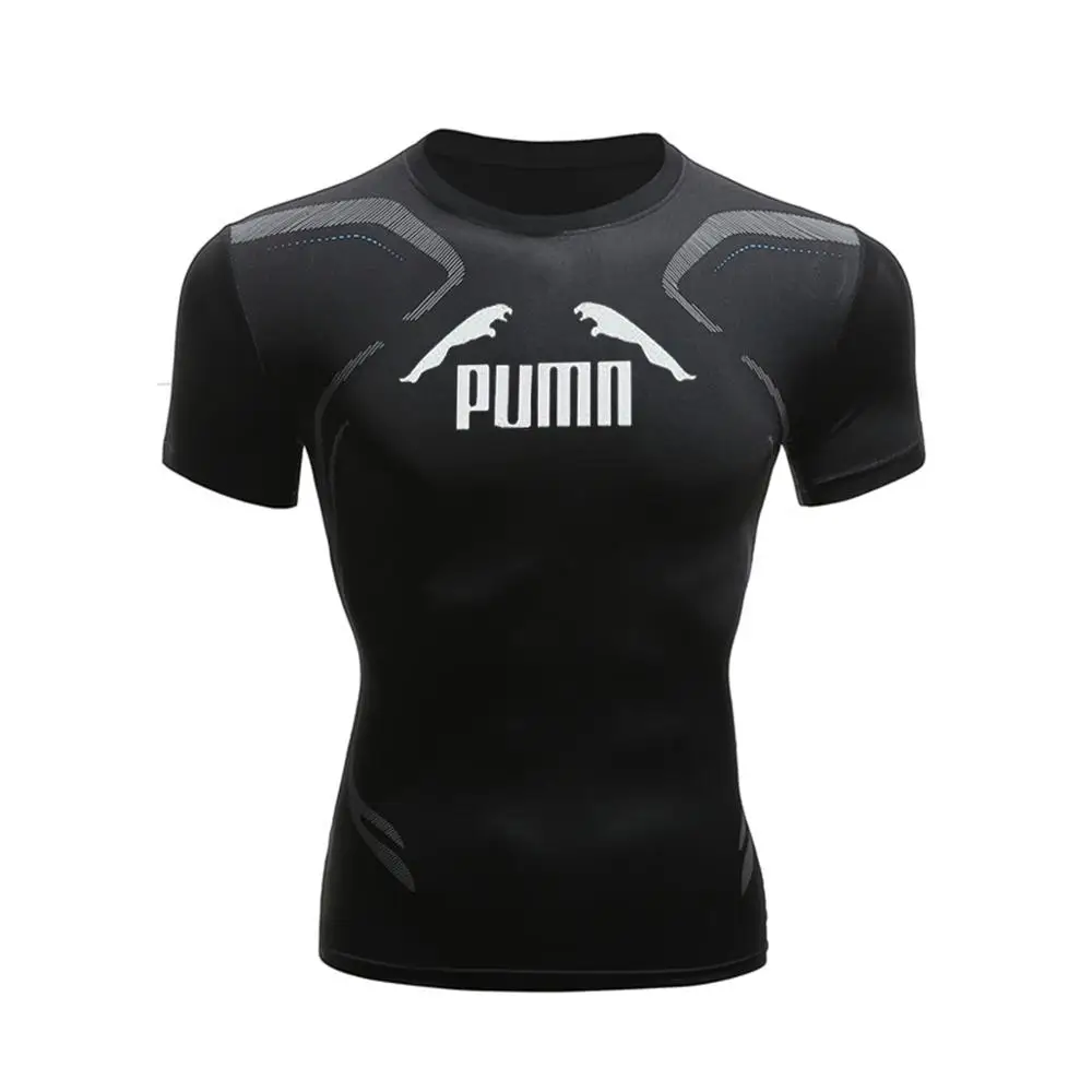 

2020Compression shirt brand nmup running T-shirt men's quick-drying running slim T-shirt sports men's fitness muscle gym T-shirt