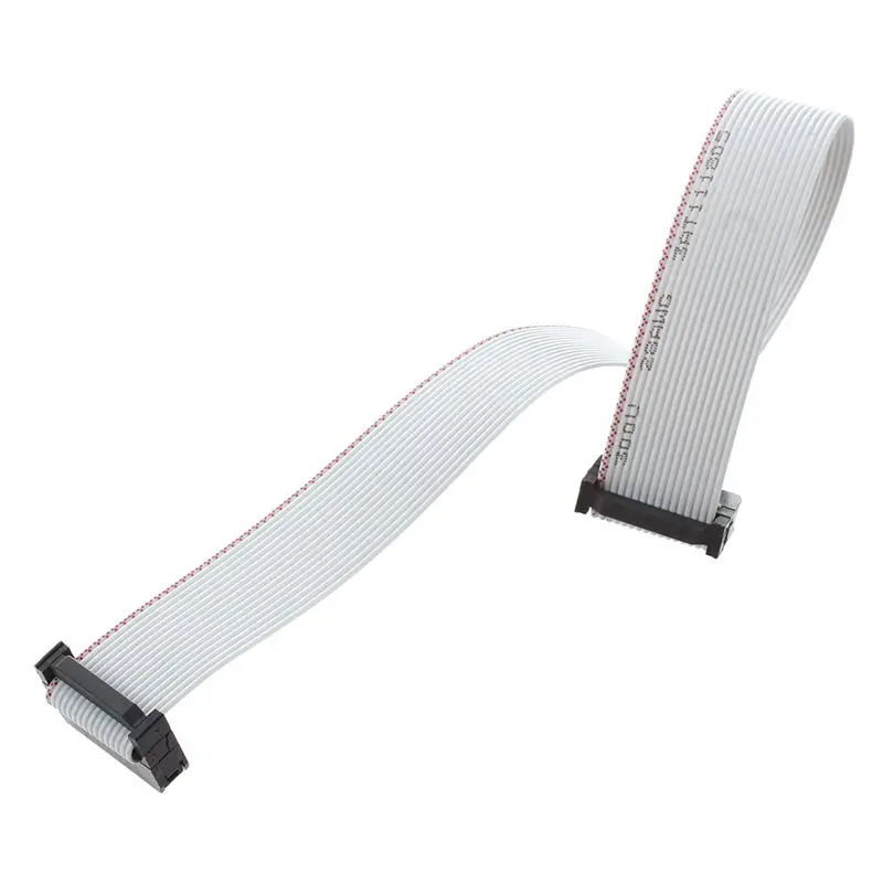 

30cm 11.8" 2.54mm Pitch 16 Pin Female to Female IDC Ribbon Cable Gray